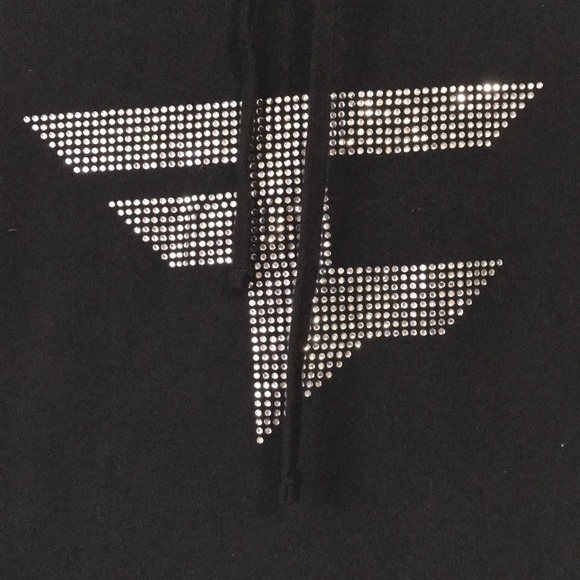 Faze Clan cropped long sleeve hoodie sweatshirt sequins size Small oversized - Picture 3 of 10